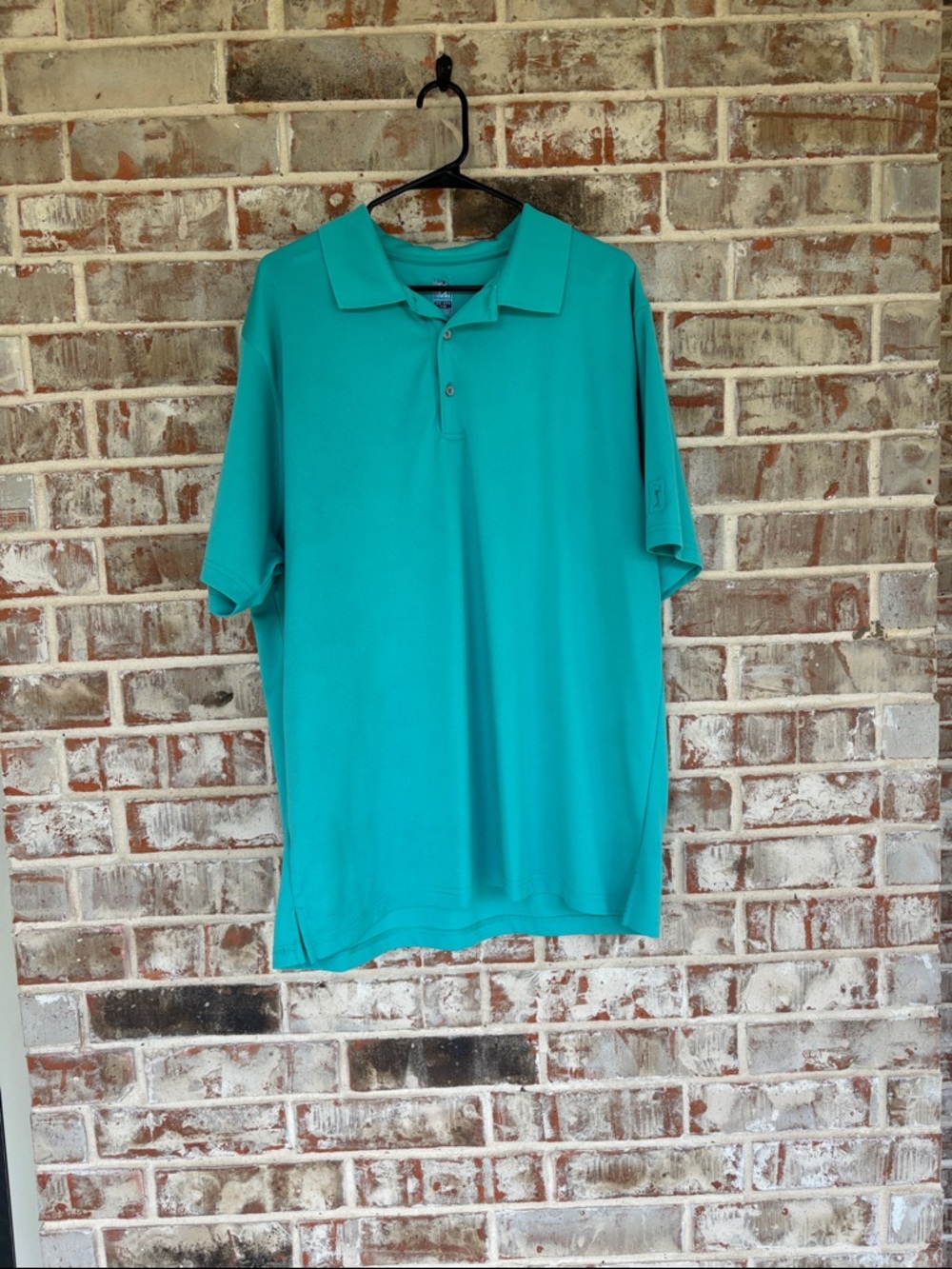 PGA Tour Airflux Teal Green Short-Sleeve Polo